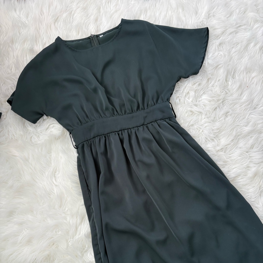 Dark Green Women's Midi Dress
